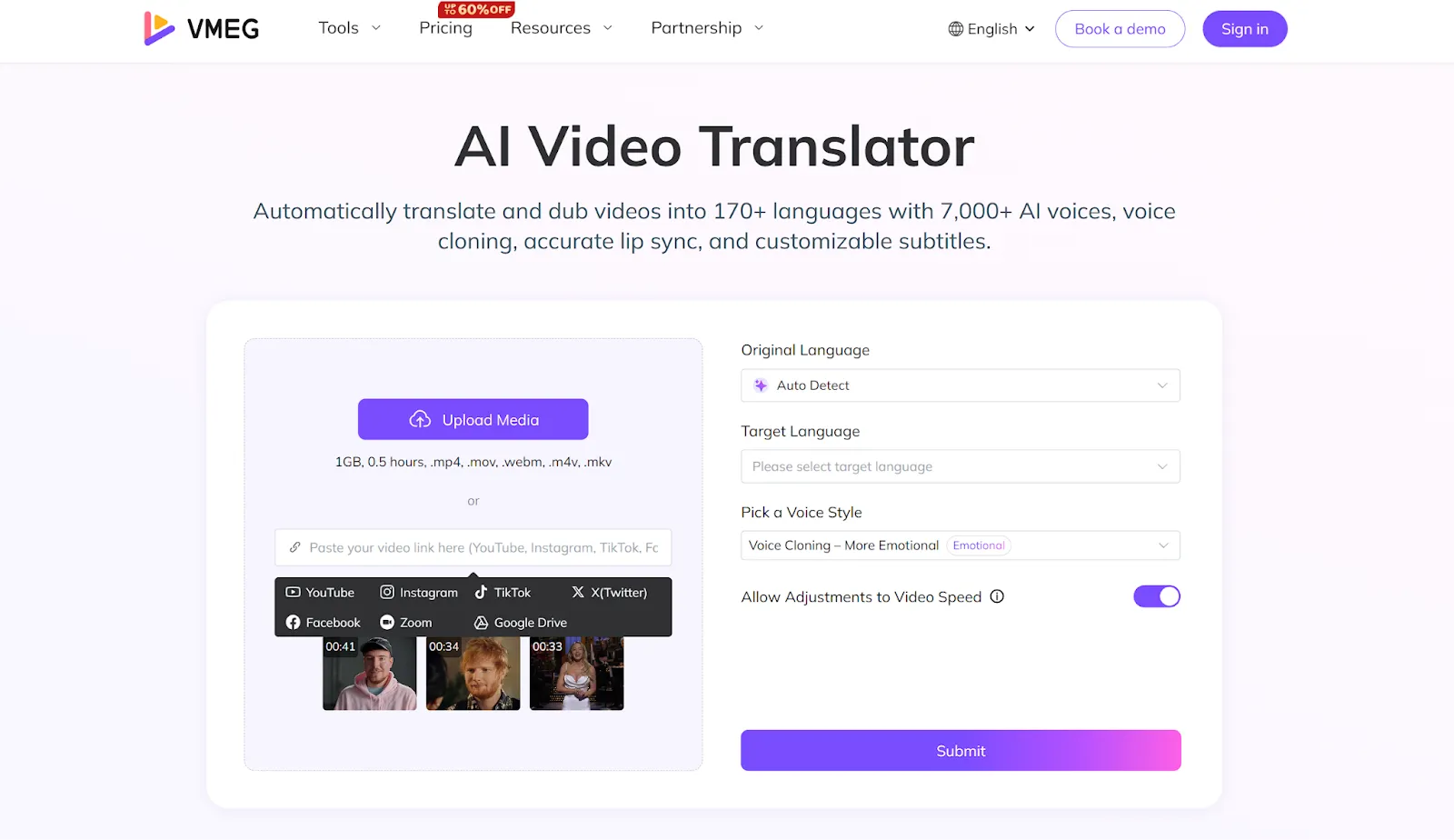 AI Video Translator - VMEG AI