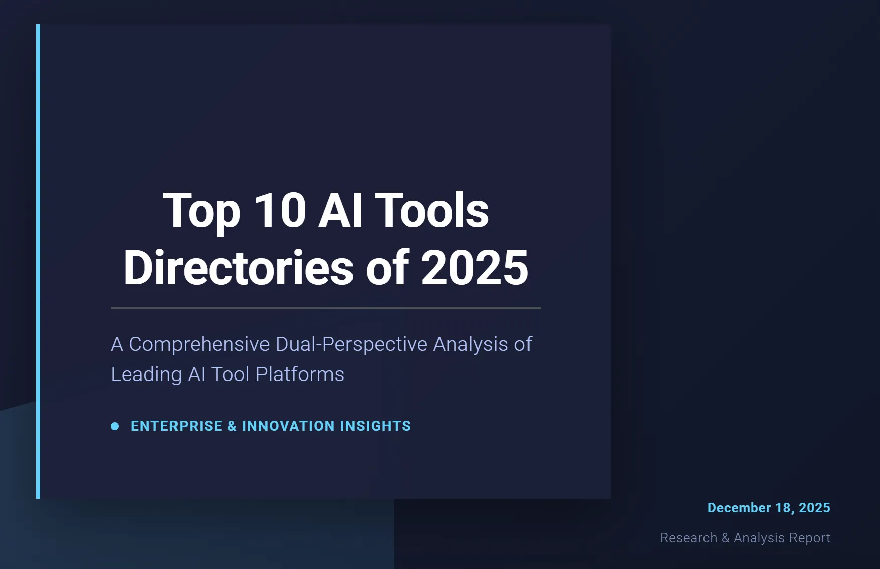 Top 10 AI Tools Directories of 2025: A Dual-Perspective Analysis