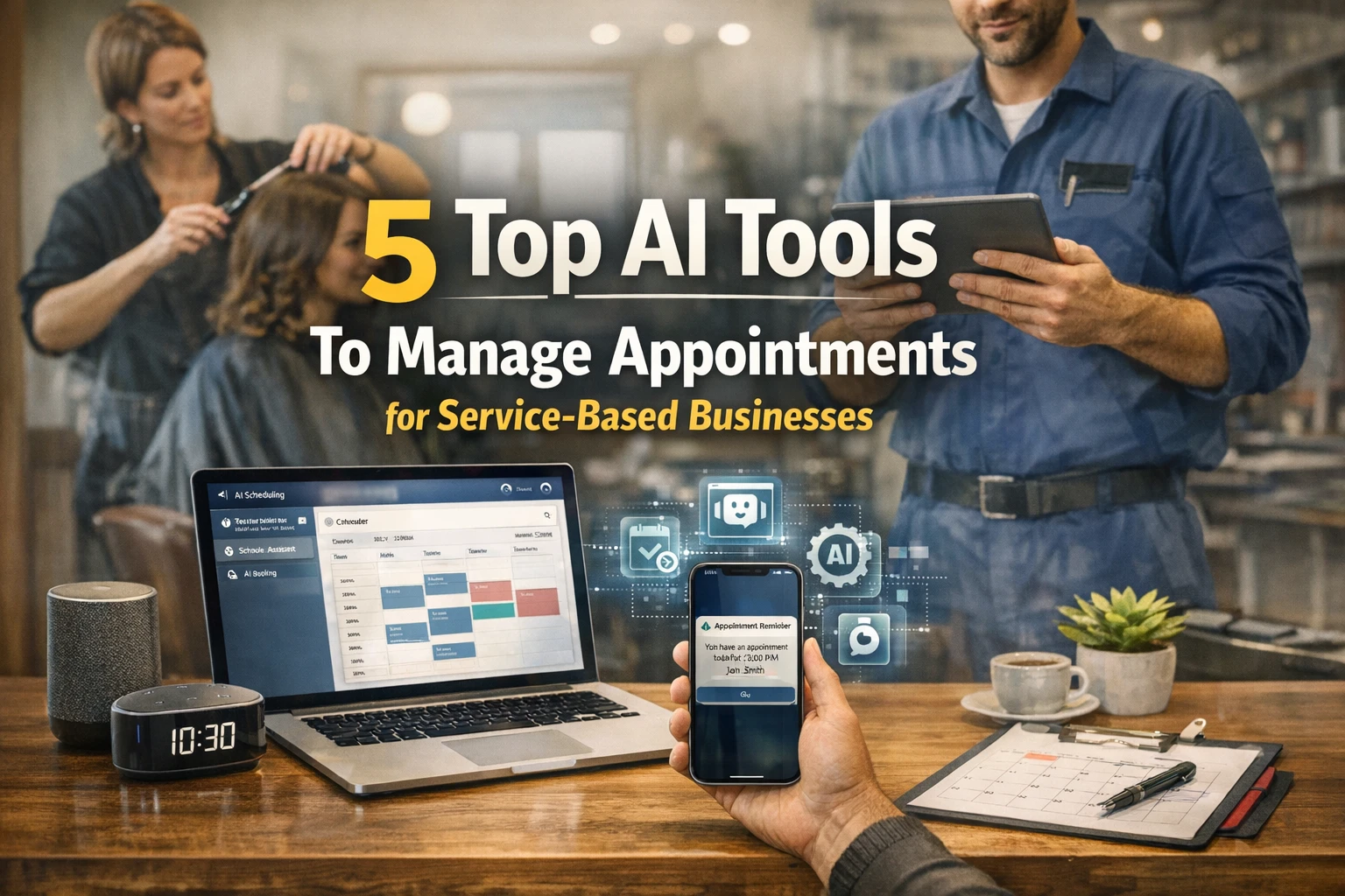5 Top AI Tools To Manage Appointments for Service-Based Businesses