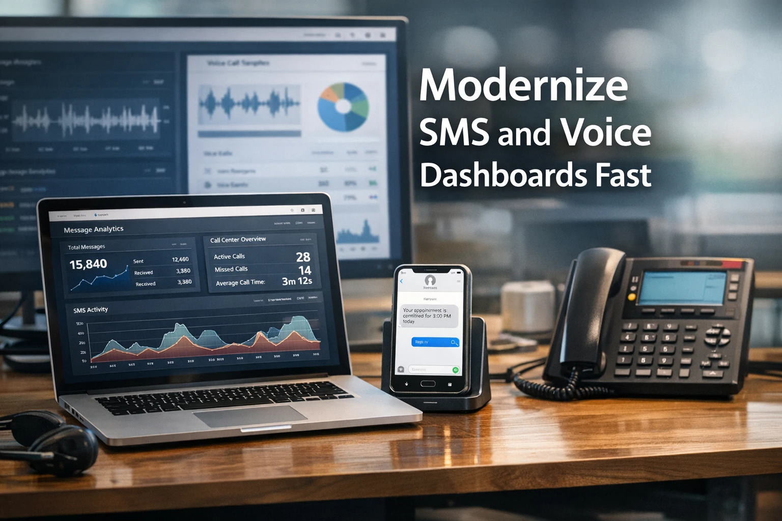 Modernize SMS and Voice Dashboards Fast