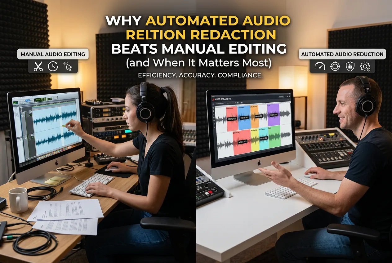 Why Automated Audio Redaction Beats Manual Editing (and When It Matters Most)