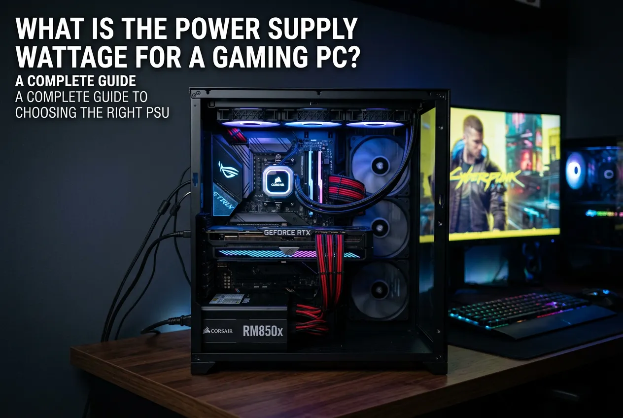 What is the power supply wattage for a gaming PC?