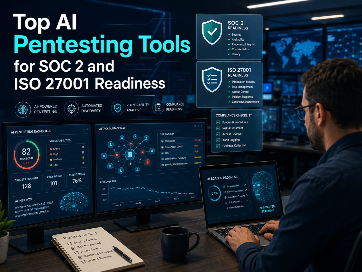 Top AI Pentesting Tools for SOC 2 and ISO 27001 Readiness