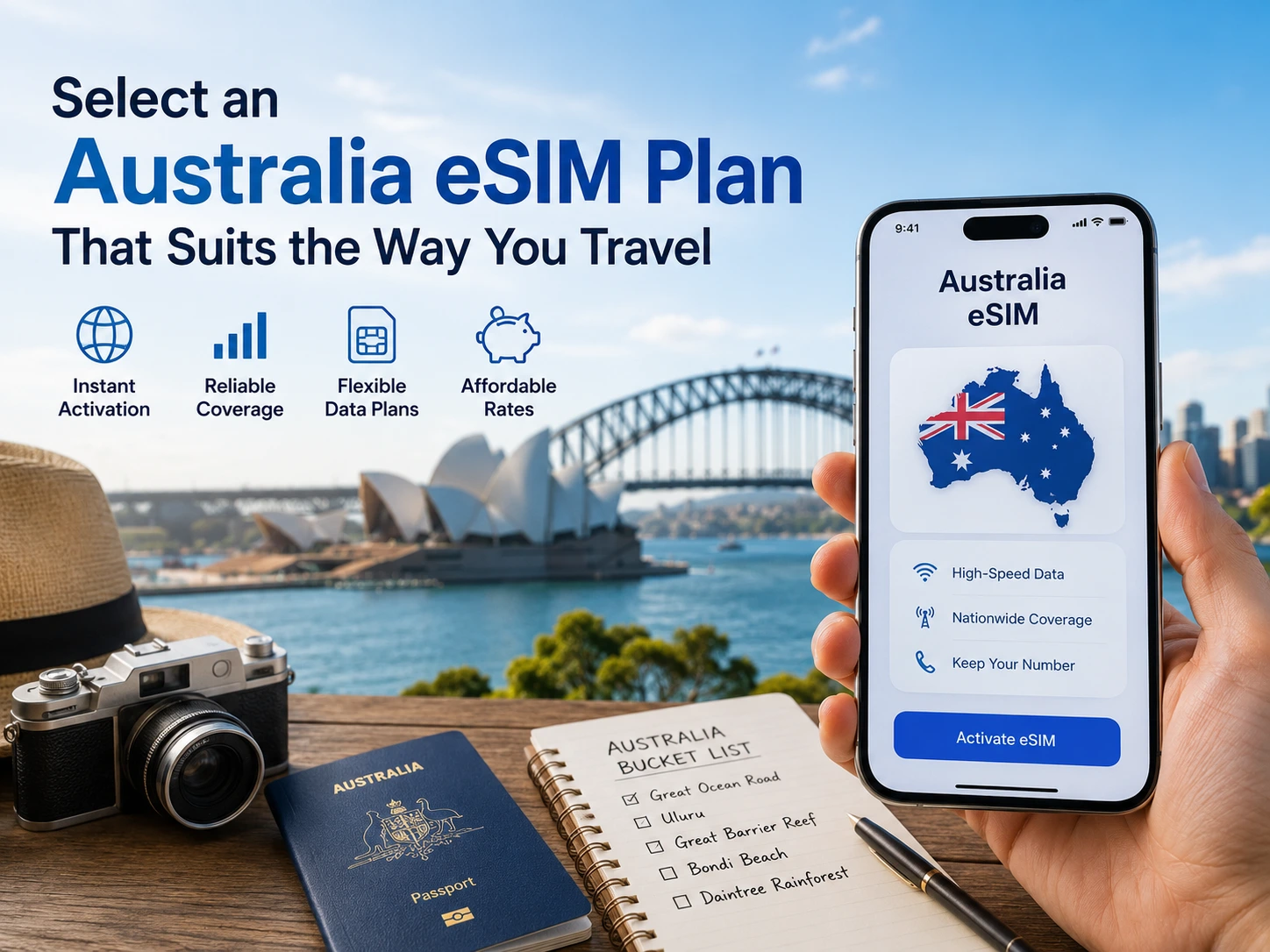 Select an Australia eSIM Plan That Suits the Way You Travel